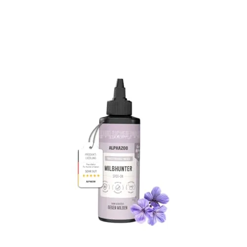 alphazoo MilbHunter Spot-On für Katzen 100 ml – Natürlicher Milbenschutz bei Ohrmilben, Haarbalgmilben & Grabmilben – Hautpflege & Juckreizlinderung