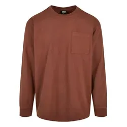 URBAN CLASSICS T-Shirt Urban Classics Herren Heavy Oversized Pocket Longsleeve (1-tlg) braun M (48/50)