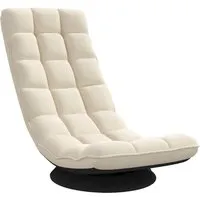 vidaXL Drehbarer Bodenstuhl Leinen 70x51x79 cm - Klappstuhl mit 360° Drehfunktion und 5 Liegepositionen für maximalen Komfort und Flexibilität, ideal für Gaming oder Entspannung.