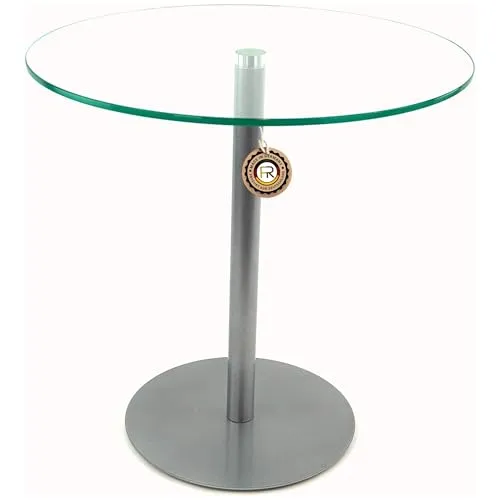 freeroom24 Beistelltisch Ella in Silber Brillant, Ø50cm, 70cm hoch