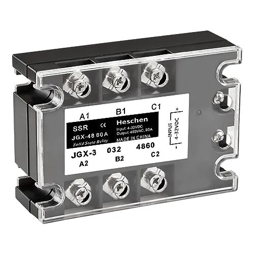 Heschen DC/AC Dreiphasenrelais Solid State Jgx-3360A 3,5-32VDC Eingang 480VAC 60A Ausgang