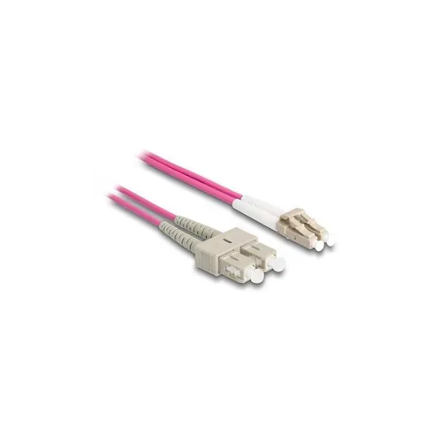 LWL Kabel mit Metallarmierung LC Duplex zu SC Duplex Multimode OM4 1 m