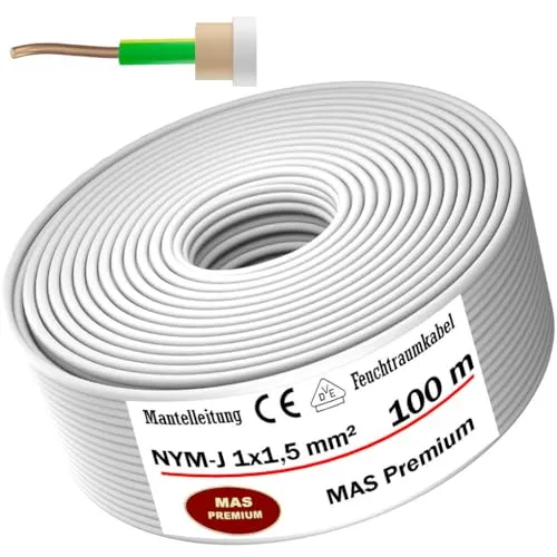 100m Feuchtraumkabel NYM-J 1x1,5 mm²