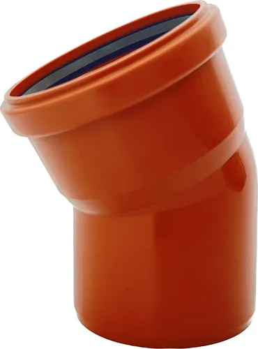 KG Bogen DN 110 30° PVC-U SN8 Winkel | Bogen mit Dichtung | für externe Entwässerungssysteme | Gummidichtung | Abwasser Installation |