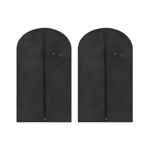 stück schwarzer Vlies-Staubschutz, Aufbewahrungstasche für Haushaltskleidung, feuchtigkeitsdichter Bekleidungstasche, staubdichte Schutzhülle, geeignet für Jacken und Mäntel (60 * 100 cm) 2