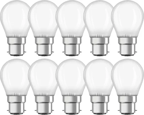 Osram LED Filament P45 Tropfen 4W = 40W B22d matt 470lm warmweiß 2700K 10 x