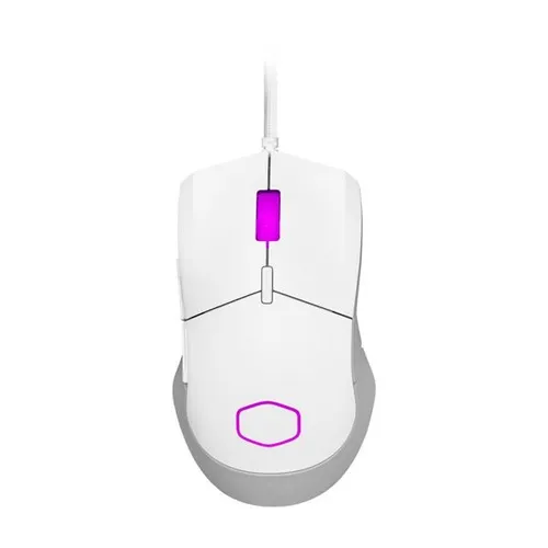 CoolerMaster MM310 RGB Gaming Maus - Weiß - Optische Gaming-Maus mit 12000 DPI, 6 programmierbaren Tasten und USB-Konnektivität für präzises Gameplay und individuellen Spielstil.