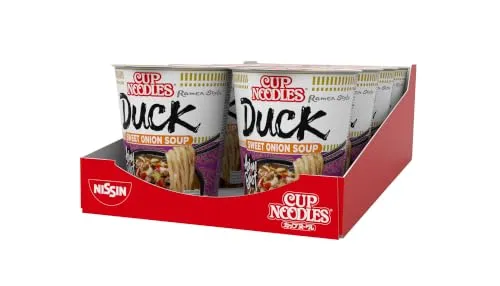Nissin Cup Noodles Duck, Instant-Nudeln japanischer Art 8er Pack