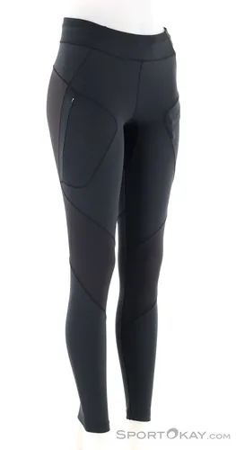 Scott Full Tights W's Explorair black (0001) S - Lange Laufhosen für Damen, wasserabweisend und mit ergonomischem, femininen Schnitt für optimalen Komfort bei Outdoor-Abenteuern.