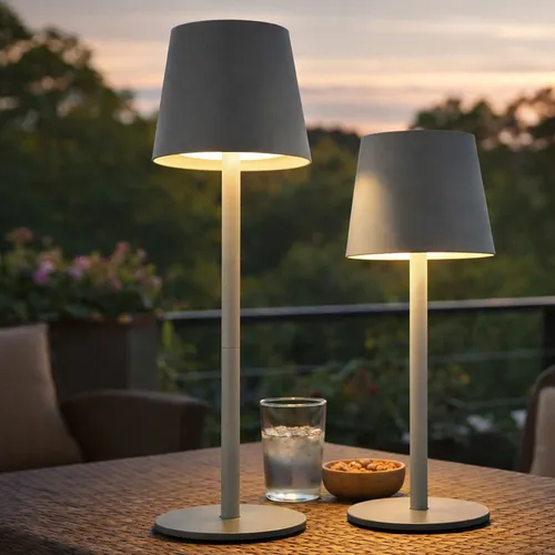 Tischlampe Flaschenaufsatz mit Touchdimmer – Akku Gartenlampe 36cm - Moderne Tischlampe für den Außenbereich, dimmbar und wetterfest. Mit Akku und Touch-Bedienung für flexibles Licht in drei Farbtemperaturen – ideal für Garten und Terrasse.