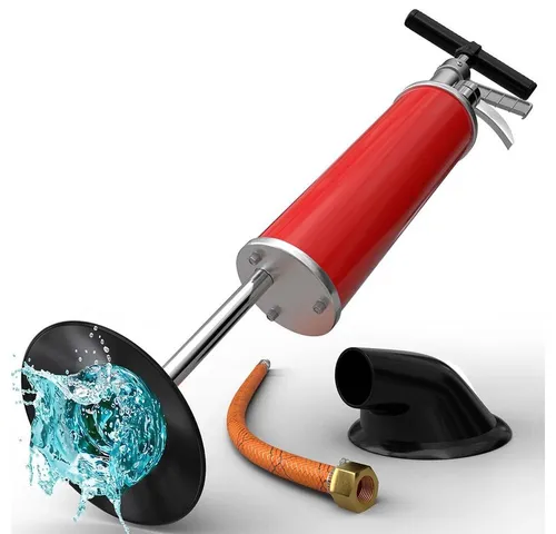 XXL Rohrreinigungsspumpe [8 Bar] - Effektive Abflusspumpe für Küche, Bad & WC - Spezialputzmittel mit bis zu 8 Bar Druck für schnelle Rohrreinigung ohne Chemikalien. Ideal für Toiletten und Industrierohre, inklusive Videoanleitung für einfache Nutzung!