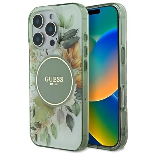 Guess TPU Hard Case für Apple iPhone 16 Pro 6.3 - Grün - Stylische TPU Schutzhülle in Grün, speziell für das Apple iPhone 16 Pro 6.3, bietet optimalen Schutz und ein elegantes Design.