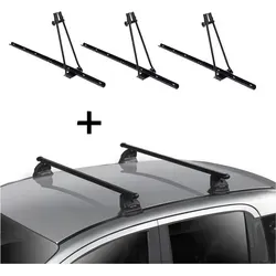 Fahrradträger ORION + Dachträger VDP EVO für Fiat Doblò I - Gepäckträger Set für Fiat Doblò I 3-5 Türer (2000-2010) mit 3x Fahrradträger und robustem Dachträger. Ideal für den komfortablen Transport von bis zu 3 Fahrrädern, inklusive einfacher Montage und vielseitiger Nutzung.