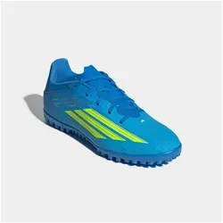 adidas Performance F50 CLUB TURF Fußballschuh – Blau, Größe 44 2/3 - Sportlicher Fußballschuh für Kunstrasen, Hart- und Aschenplätze. Mit rutschfester Gummisohle für besten Halt und schnürbarem Design. Ideal für leidenschaftliche Spieler!
