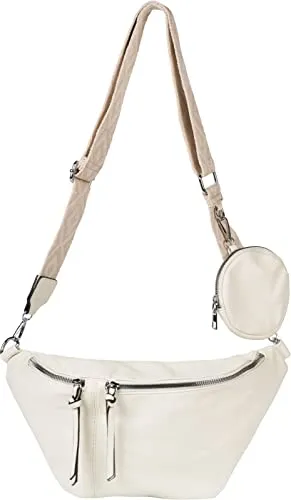 styleBREAKER Damen Halbmond Crossbody Schultertaschen Set 3-Teilig - Modisches Damen-Schultertaschen Set mit abnehmbarem, verstellbarem Schultergurt im Rauten Muster. Ideal als Umhängetasche oder Crossbag, inklusive kleiner Börse und Schlüsselanhänger für zusätzlichen Komfort.