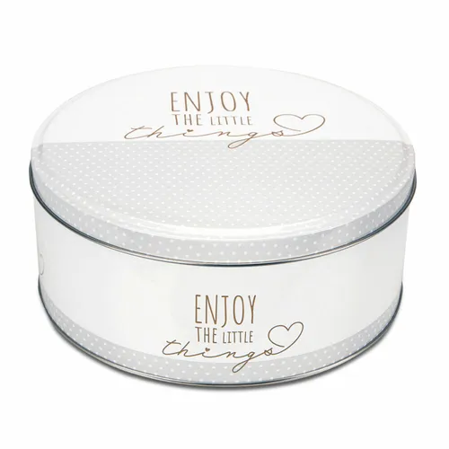 Städter Gebäckdose Enjoy the little things Rund Plätzchendose Keksdose Ø22cm