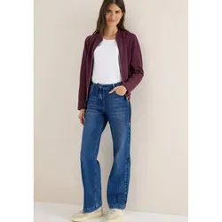 CECIL Damen Jeans 3817325 mit Gallonstreifen - Modische Jeans im Loose Fit mit High Waist und Wide Legs, ideal für einen lässigen Look. Die mid Blue Waschung und Gallonstreifen setzen stylische Akzente.