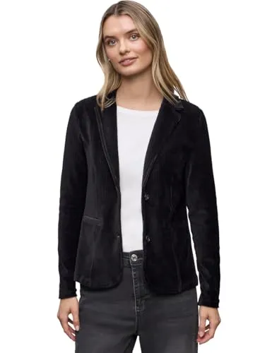 Street One Damen 2117320 Softer Cordblazer, Schwarz, 38 in schwarz von Street One