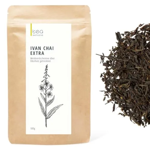Ivan Chai Extra - Weidenröschen Tee mit feiner Rauchnote, 100g - Seltene Rarität: Handverlesener Ivan Chai Extra, über Obstholz getrocknet für ein einzigartiges Aroma. Ideal für Teeliebhaber, die etwas Besonderes suchen.