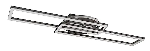 Xxxl Led-Deckenleuchte Twister, Nickel - Moderne Deckenleuchte aus Metall, 24.5x8.5x90 cm, ideal für stilvolle Esstischbeleuchtung und energieeffizient.