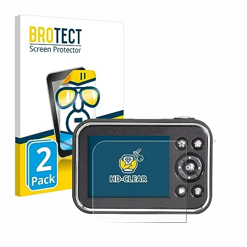 BROTECT 2 Stück Schutzfolie für Vtech Kidizoom Video Studio HD Displayschutz Folie Made in Germany, Ultra-Klar
