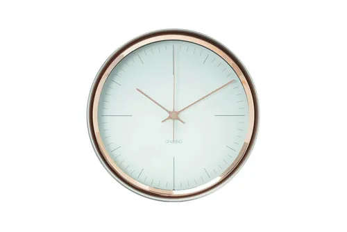 ONZENO Wanduhr THE NOBLE - Handgefertigte Design-Uhr - Wanduhren - Elegante 32.7x32.7 cm Uhr mit Kupferrahmen und schützender Glasplatte, perfektes Accessoire für stilvolle Wohnräume.