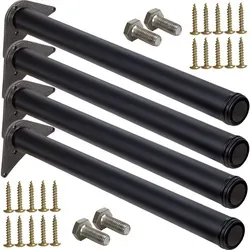 ID Dinkel Tischfuß Set 4 x Ø60 mm Schwarz Matt in schwarz von ID Dinkel