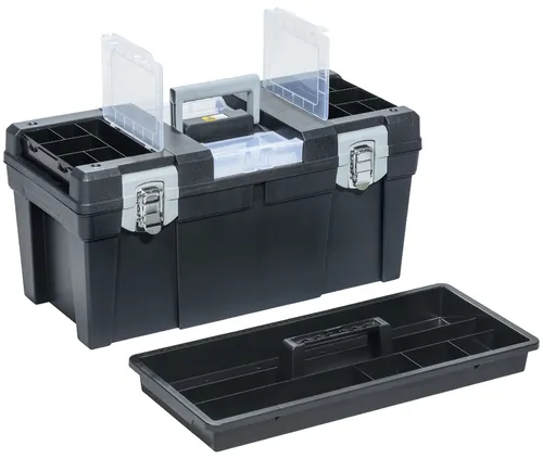 allit Werkzeugkoffer McPlus Promo >S< 23 PP schwarz unbestückt - Robuster Werkzeugkoffer aus Kunststoff und Metall, ideal zur individuellen Bestückung für Handwerker und DIY-Enthusiasten.