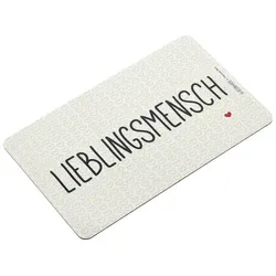 Schneidebrett Lieblingsmensch in Schwarz/Weiß Kunststoff