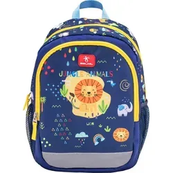 Belmil Kiddy Plus Kindergartenrucksack - Little Jungle - Schulranzen für Vorschulkinder, leicht und wasserdicht, ideal für Kindergarten und Reisen. Maschinenwaschbar mit reflektierenden Elementen für mehr Sicherheit.