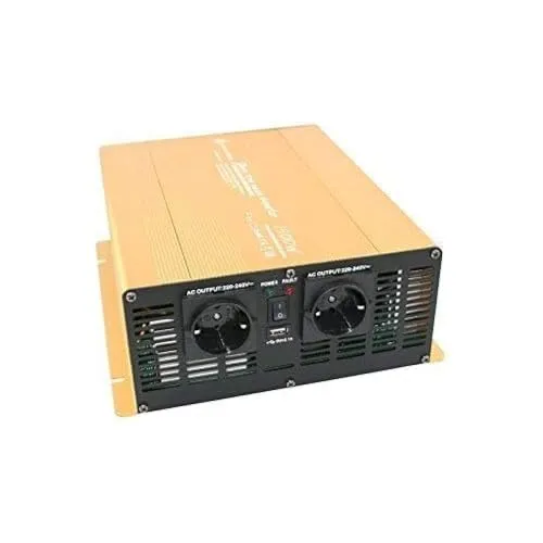SOLARTRONICS Spannungswandler 12V auf 230V - Wechselrichter NP1500-1500/3000 Watt Reiner Sinus Inverter - Umrichter 12V 220V - Inverter Wohnwagen Gold - mit Schuko-& USB Anschluss (1500-3000 Watt)