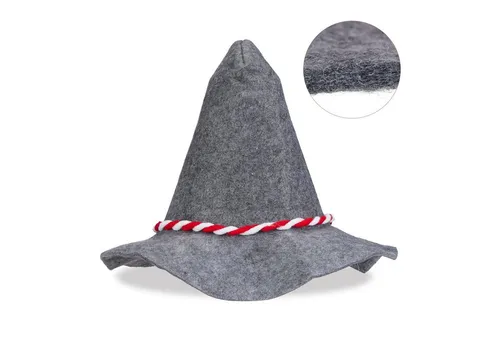 relaxdays Trachtenhut 4 x Seppelhut mit rot-weißer Kordel