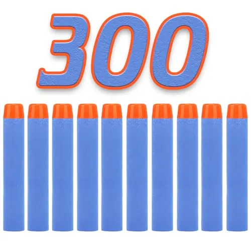 König Design Nerf Pfeile - 300 Stück Nerf Darts Nerf Munition Pfeile Dart Bullets Refill Darts Foam Pfeile für N-Strike Elite Blasters Series Hasbro Fortnite