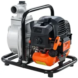 FUXTEC Benzin-Wasserpumpe FX-WP143 - Wasserpumpen mit 8.000 l/h Förderleistung, ideal für Bewässerung und Teichentleerung. Unabhängig von Stromversorgung dank 2-Taktmotor mit 1,70 PS.