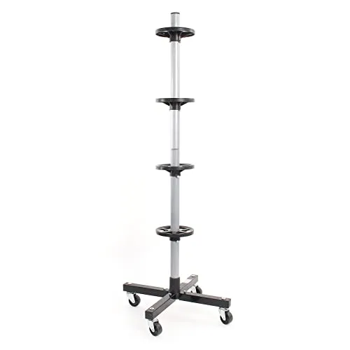 Fahrbarer Felgenbaum für Reifen bis 225 mm - Robuster Reifenständer aus pulverbeschichtetem Stahl, ideal für platzsparende Lagerung. Traglast bis 100 kg, perfekt für Werkstätten oder Garagen.