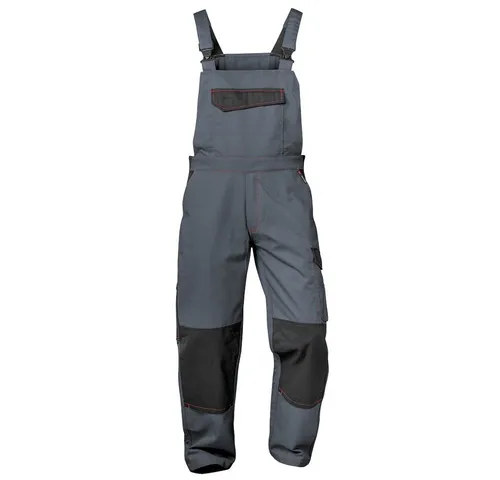 Westfalia Latzhose für Beruf und Hobby in Grau, Gr. 64 - Arbeitshosen für Profis und Heimwerker, strapazierfähig und bequem für den ganzen Tag.