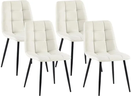 4er Set Esszimmerstühle Antibes in Creme