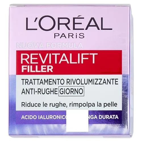 L'Oréal Paris Gesichtscreme Revitalift Filler für alle Hauttypen, Anti-Falten-Wirkung, langanhaltende aufgefüllte Haut, mit konzentrierter Hyaluronsäure, 50 ml