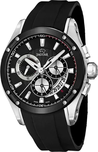 JAGUAR Uhrenmodell J688/1 Special Edition - Armbanduhr für Herren mit 45 mm Gehäuse und stylishen schwarzem Kautschukarmband – perfekt für modebewusste Männer.