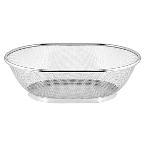 HOME Cestino Inox Forato Ovale 29X22 utensile da cucina