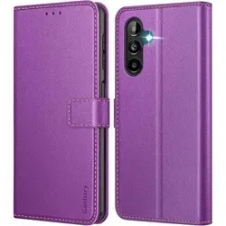 Samsung Galaxy A04s A13 5G Leder Klapphülle mit Standfunktion in Violett - Stylische Handyhülle für Erwachsene mit praktischer Standfunktion. Schützt Ihr Smartphone und bietet gleichzeitig ein elegantes Design.