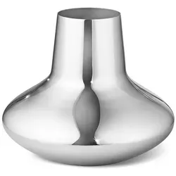 Georg Jensen Koppel Vase Ø 27 cm - Skulpturale Vase aus hochglanzpoliertem Edelstahl – Designklassiker von Henning Koppel, ideal für moderne Wohnräume und beeindruckende Blumenarrangements.