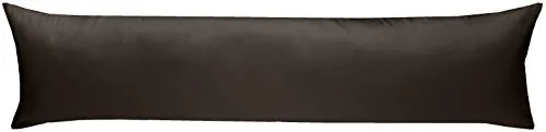 Bettwaesche-mit-Stil Mako-Satin Seitenschläferkissen Bezug aus 100% Baumwolle (Baumwollsatin) viele Farben & Größen Uni/einfarbig (40 cm x 145 cm, Espresso Braun) viele Farben & Größen