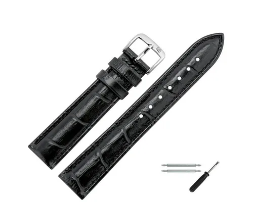 MARBURGER Uhrenarmband 14mm Leder Alligator Prägung