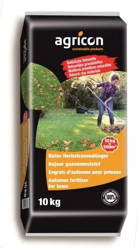 Agricon Herbst-Rasendünger 10 kg Sofotwirkung und Langzeitwirkung für ca. 200 m²