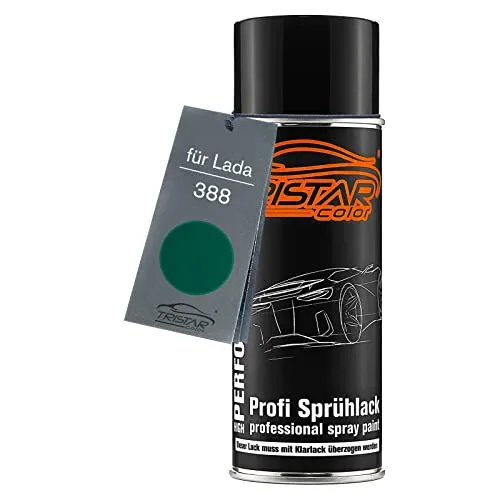 TRISTARcolor Autolack Spraydose für Lada 388 Rallygrün Basislack Sprühdose 400ml