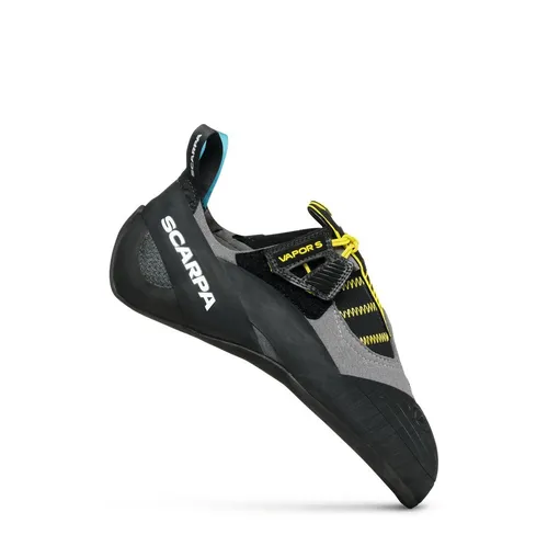 Scarpa Vapor S Smoke / Yellow (39) - Kletterschuh mit exzellenter Kantenstabilität und Sensitivität, ideal für technisches Sportklettern. Das innovative Nano Strap System sorgt für optimalen Halt und minimiert Fersenschlaf.