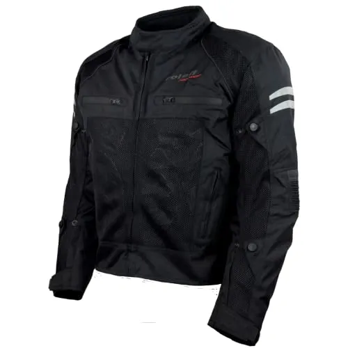 Roleff Motorradjacke RO613 Mesh Herren - Atmungsaktive Sommerjacke mit Belüftung - Leichte Motorradjacke aus abriebfestem Kodra 500D Material, ideal für den Sommer. Mit verstellbaren Protektoren, großen Belüftungsflächen und herausnehmbarer Klimamembrane – für optimalen Komfort und Anpassungsfähigkeit.