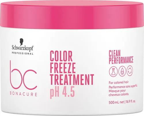 Schwarzkopf BC Color Freeze Treatment 500 ml - Intensives Treatment für gefärbtes Haar, stärkt die Haarstruktur und sorgt für langanhaltende Farbbrillanz. Mit veganer Formel und recycelbarer Verpackung.