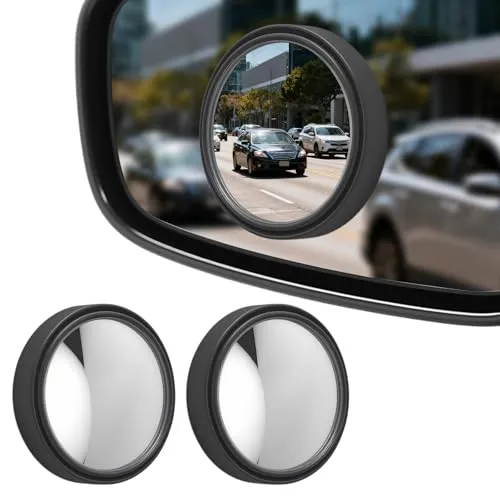 Stück Toter Winkel Spiegel,360 ° Verstellbar Konvex Spiegel,HD-Glas Weitwinkel Rückspiegel,Runde Autospiegel,Auto Rückspiegel für den Toten Winkel,Selbstklebende Blindspiegel für Autos,LKWs,SUVs 2
